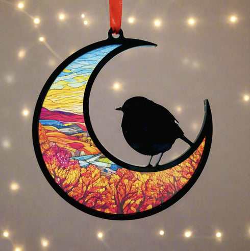 Robin Moon Suncatcher
